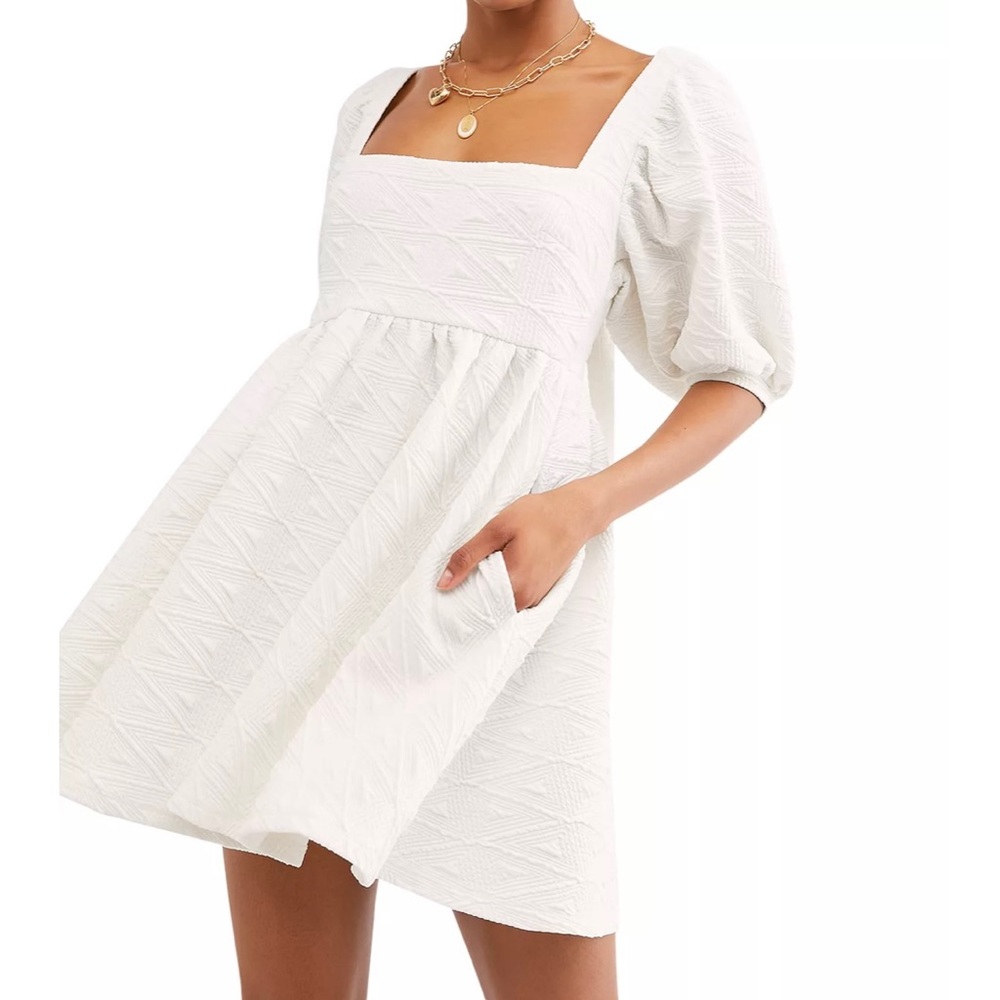 NWT Free People Violet Mini dress white